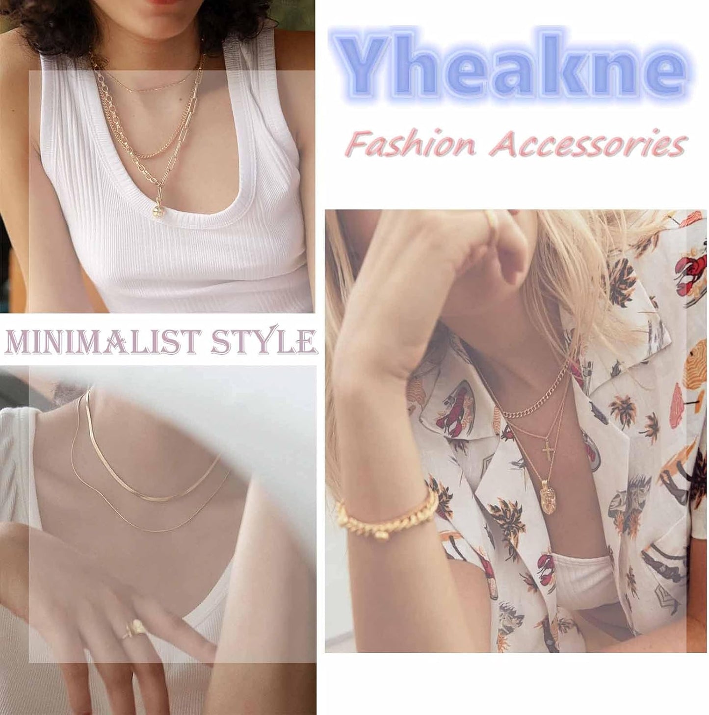 Boho Layered Satellite Choker Necklace Gold Ball Chain Necklace Short Collar Necklace Vintage Double Layer Necklace Jewelry for Women and Girls Gifts