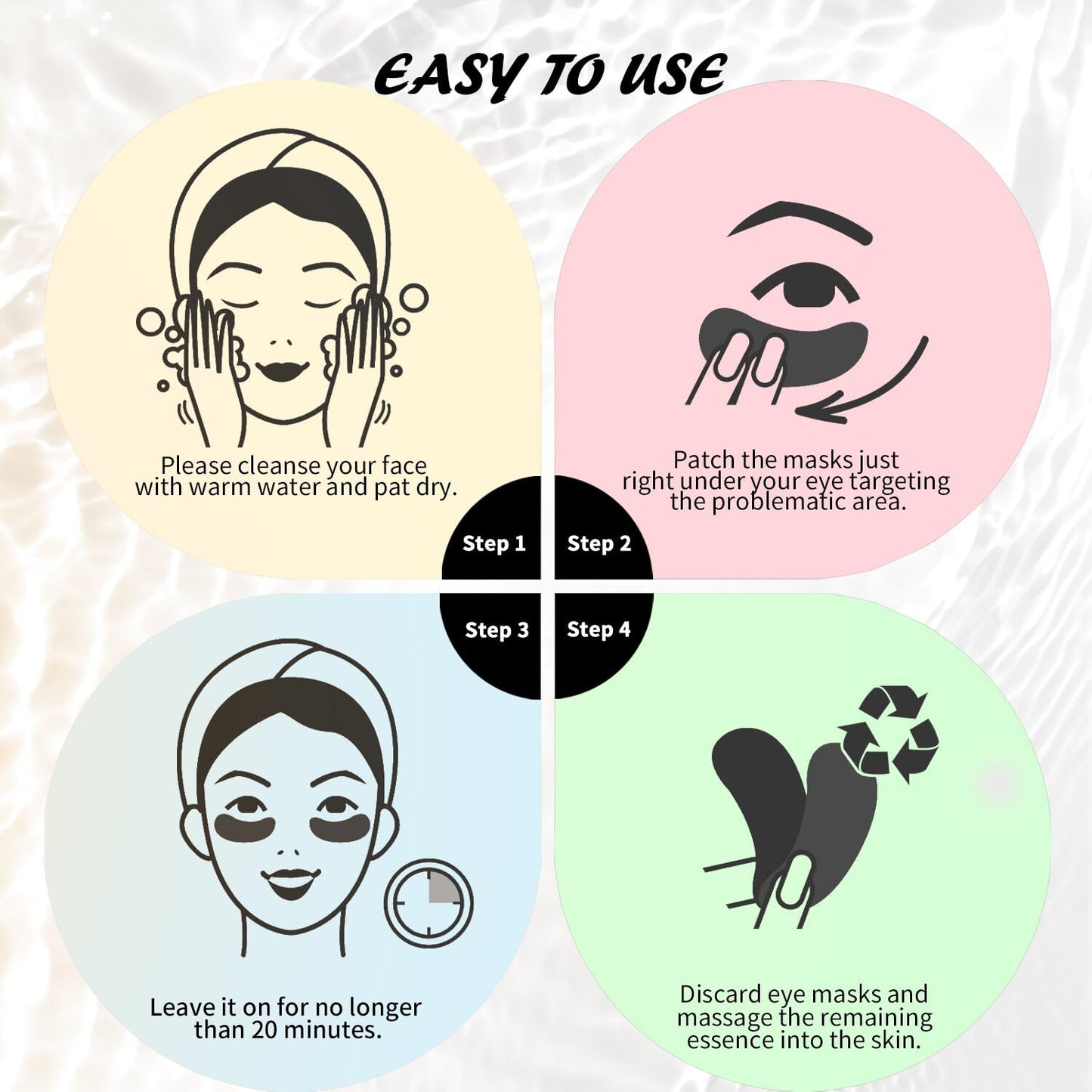 Under Eye Patches (30 Pairs), Hyaluronic Acid Eye Masks for Dark Circles Puffy Eyes Undereye Bags, Collagen Eye Patches for Wrinkles and Hydrate, Skin Care Gift for Her