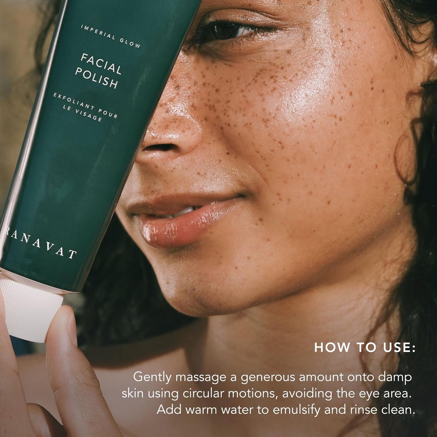 RANAVAT Balancing Face Scrub - Skin Exfoliator to Address Uneven Skin Tone & Dullness and Relieve Dry, Stressed Skin - Balm to Milk, Creamy Face Polish (3.4 oz)