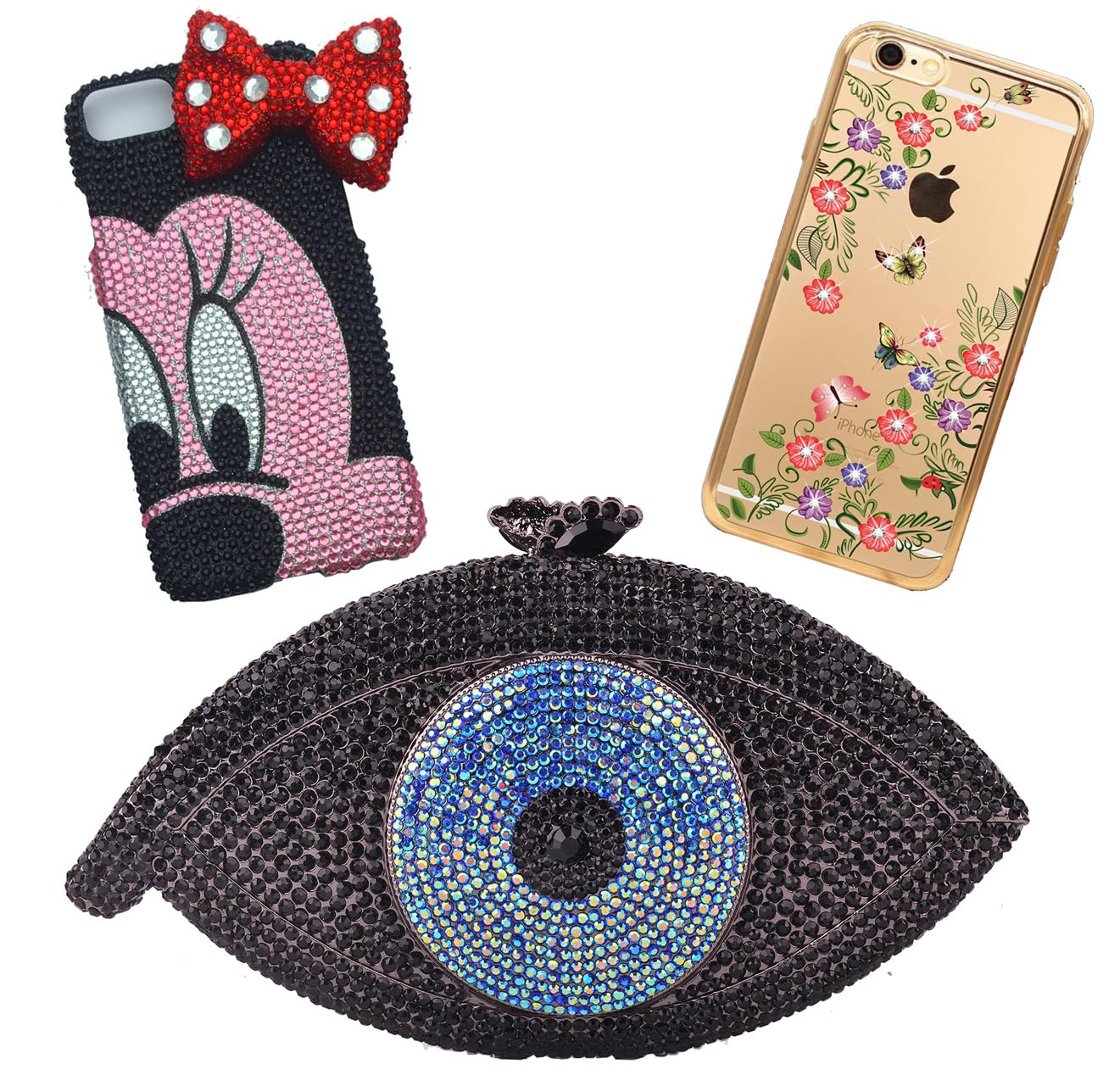 1000 Pieces SS20 5mm Flatback Rhinestones Clear Glass Round Gems Crystals for Nail Art DIY Crafts Clothes Shoes Bags (Crystal Blue)