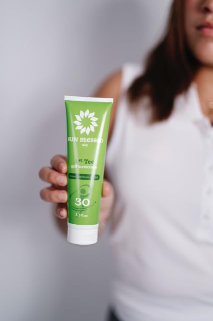 1st Tee Golf Sunscreen Lotion by Sun Blessed Skin, SPF 30 Odor Free, Lightweight and Grease Free Formula, Water and Sweat Resistant for all Skin Tones and Skin Types, 3.3 fl oz
