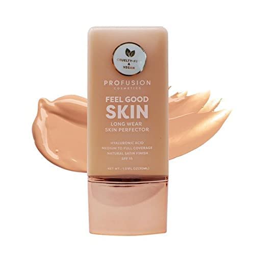 Profusion Cosmetics Lightweight Liquid Foundation for a Flawless and Elegant Radiance, Breathable Makeup for Improves Uneven Skin Tone, Cruelty-Free - Light 3