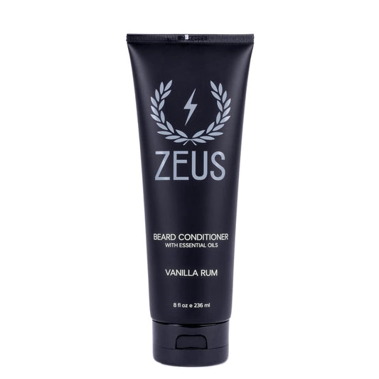 ZEUS Beard Conditioner Wash, Green Tea & Natural Ingredients to Cleanse & Soften Beard – MADE IN USA (Vanilla Rum) 8 oz.