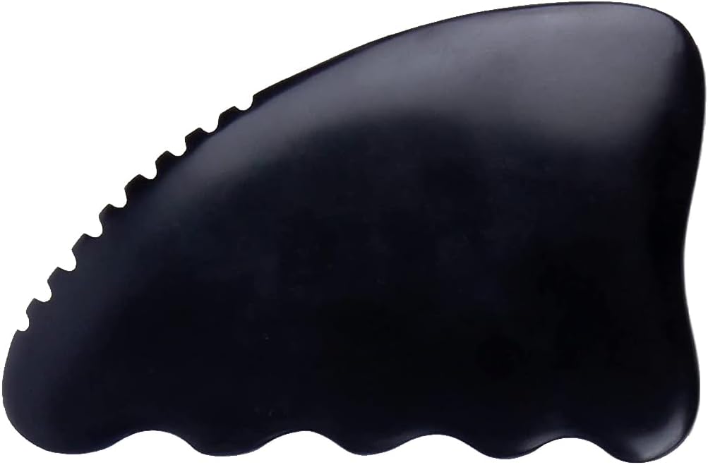 LLY Multifunctional Scraping Massage Tools. Natural Black sibin bian Stone. Beauty & Health Care,Relieve Wrinkles,Muscle and acupoint Massage (Knife Shaped Scraping Massager)