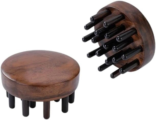 Wood Comb for Hair Growth | Wooden Scalp Massager Tool| Hair Massager | Scalp Massager Hair Growth | Head Massage Scalp Stress Relax wood (circular-18teeth)