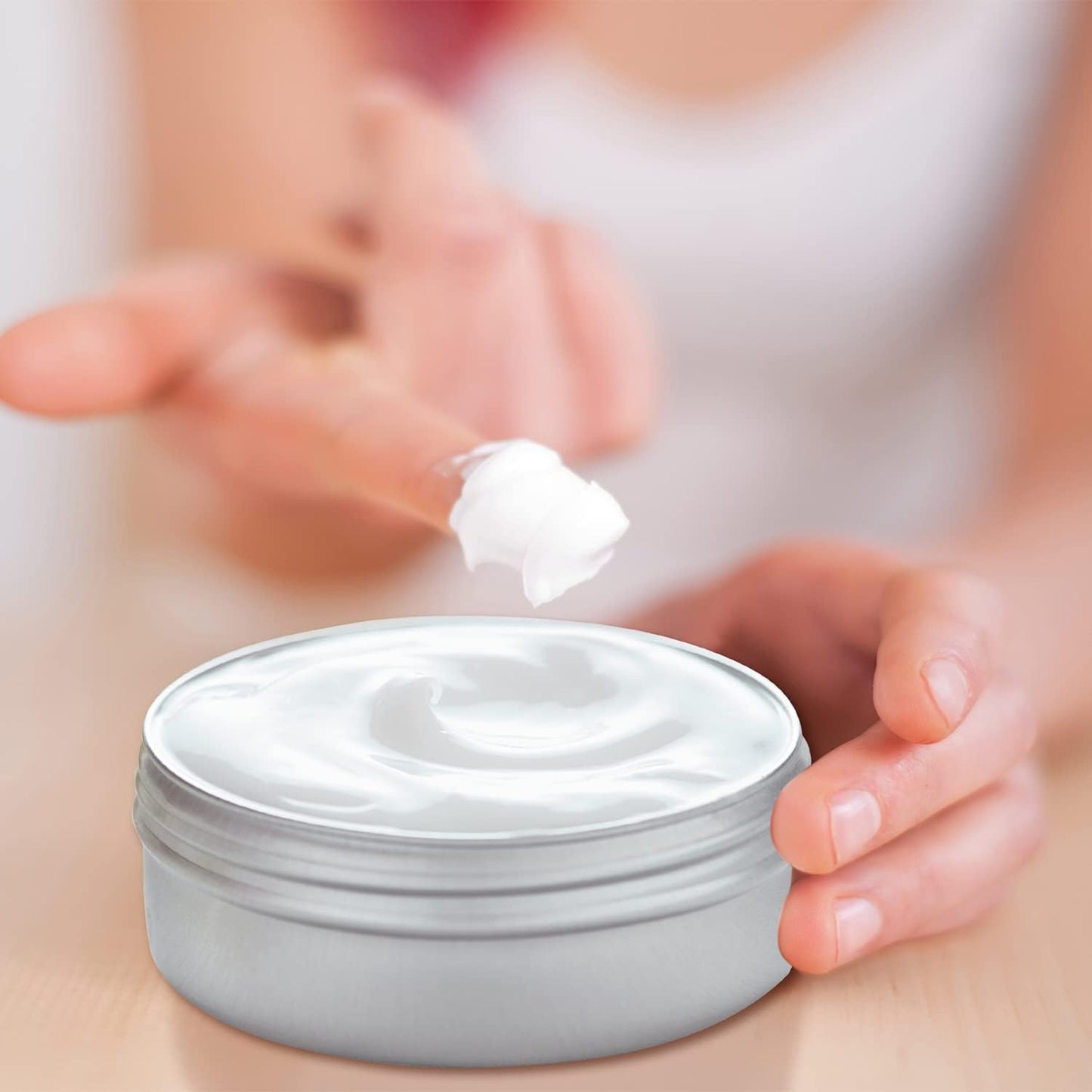 2 Ounce Aluminum Tin Jar Refillable Containers 60 ml Aluminum Screw Lid Round Tin Container Bottle for Cosmetic,Lip Balm, Cream, 24 Pack