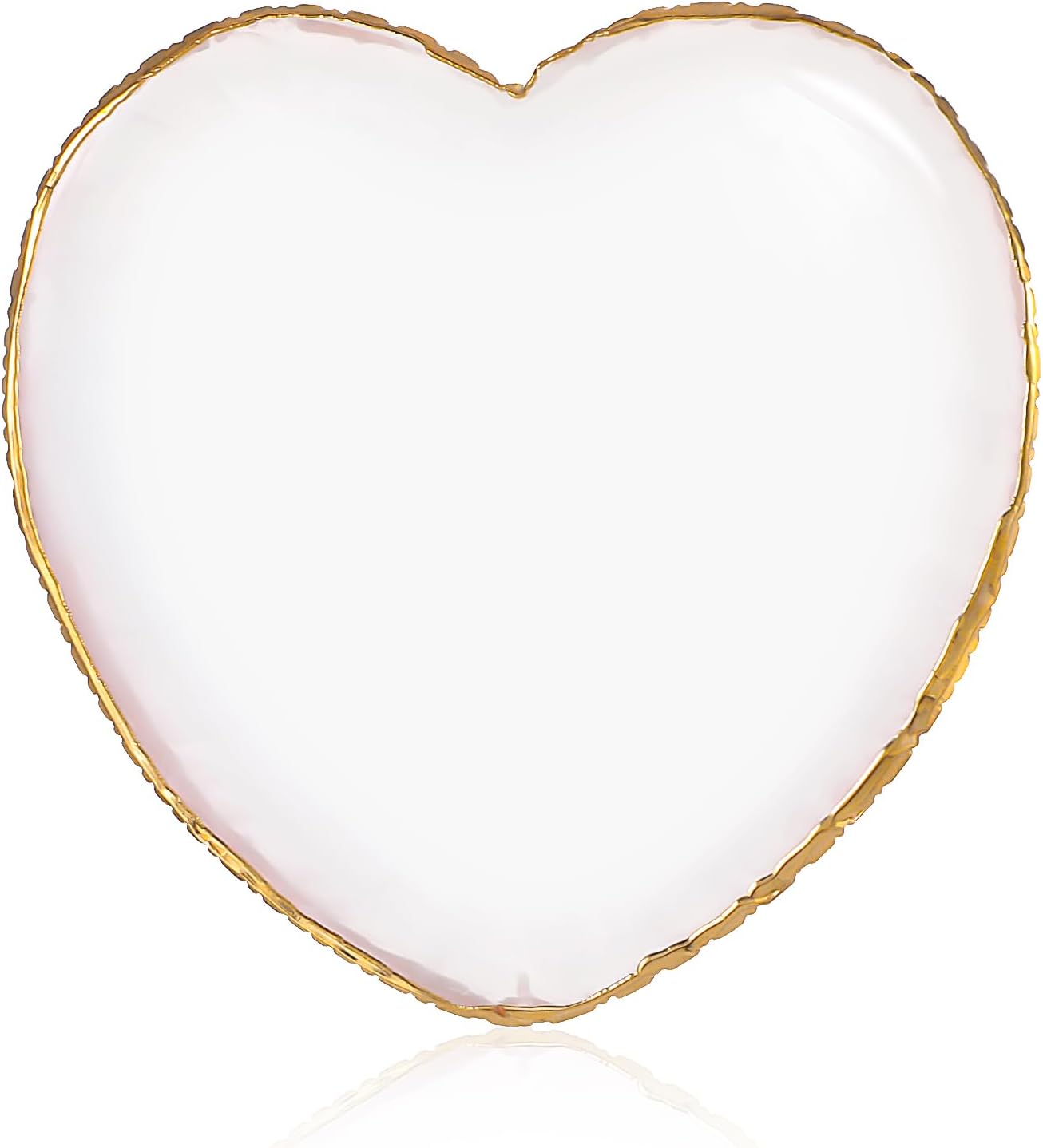 Resin Nail Art Palette, Makeup Palettes Nail Mixing Palette Polish Color Mixing Plate Golden Edge Heart Shaped Nail Art Display Holder Display Board Heart Shape Cosmetic Mixing Tools