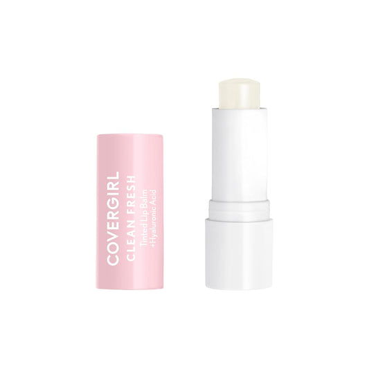 CoverGirl Clean Fresh Tinted Lip Balm, Vegan Formula, Hydrating, Natural Finish, Clear as Crystal, 1 Count