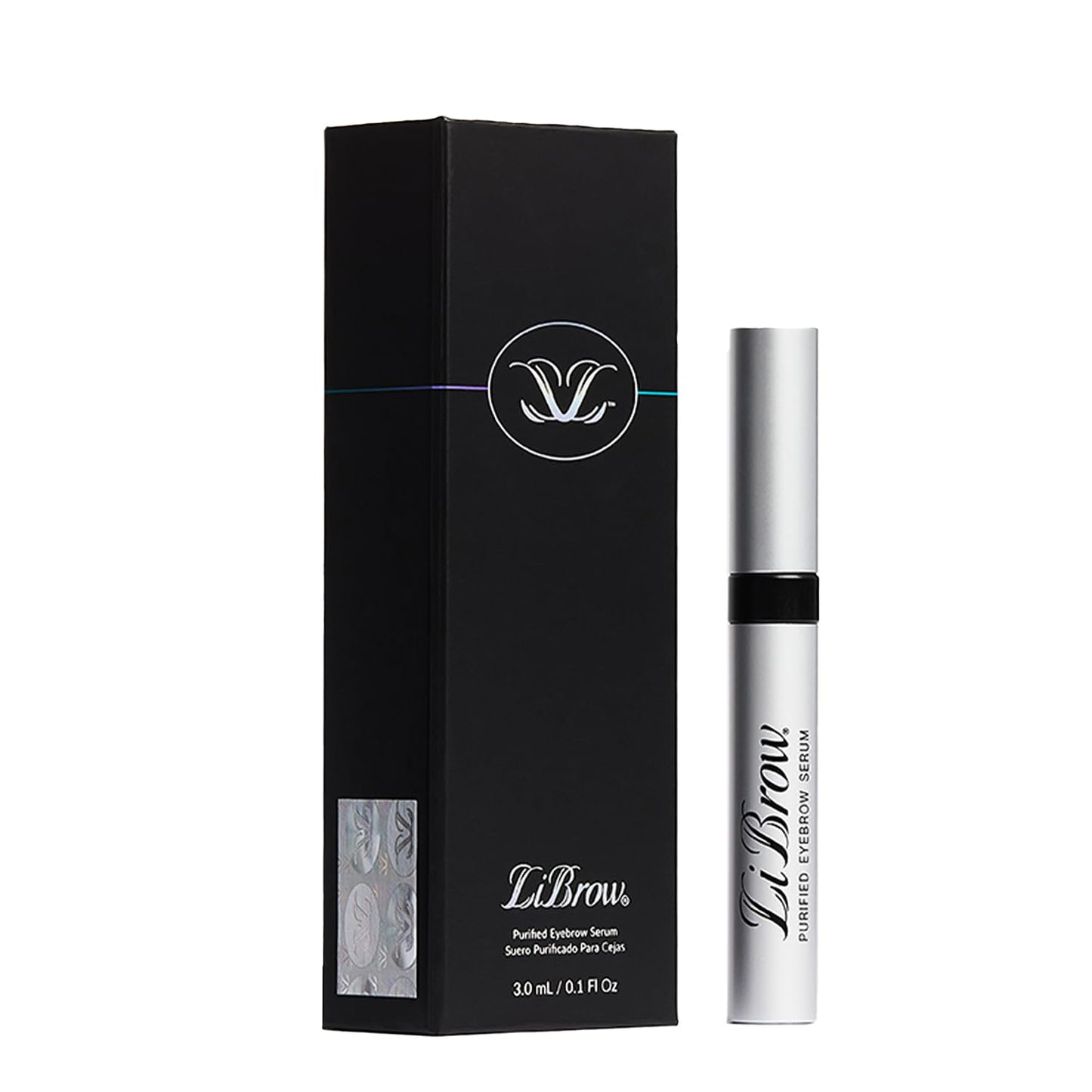 LiBrow Purified Eyebrow Serum to Grow Darker, Fuller, Thicker-Looking Brows - Natural Botanical Extracts, Safe for Sensitive Skin & Thin Overplucked Brows - Vegan & Cruelty-Free (3mL, 90-Day Supply)