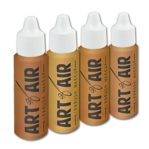 4pc MEDIUM complexion Professional Airbrush Cosmetic Makeup Set 1/2 oz bottles