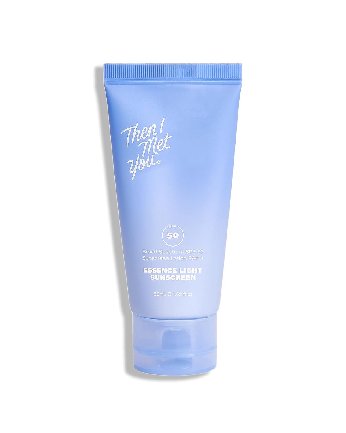 Then I Met You Essence Light Sunscreen, Broad Spectrum SPF 50 Lotion PA+++, with Hyaluronic Acid, Vegan, Cruelty-Free, 1.69 oz