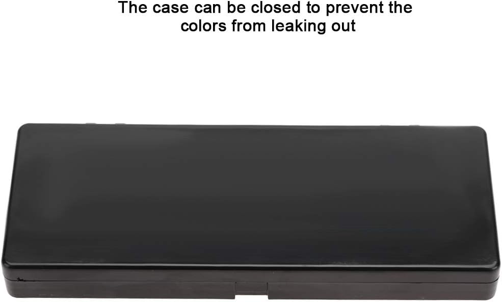 Nail Art Palette, 24 Grid Plastic Nail Art Paint Color Mixing Palette Plate Watercolor Pigment Color Mixing Case Manicure Drawing Tray(Black)