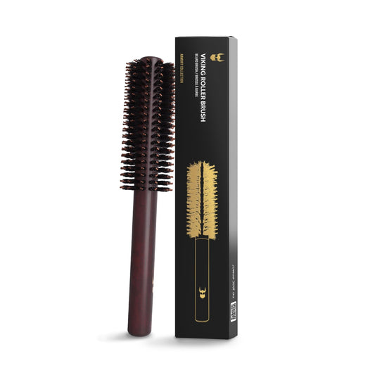 The Beard Struggle Viking Roller Brush - Heat-Resistant Round Hair Brush for Styling Hair or Beard - Reduce Frizz & Tangles - Beard Brush for Men