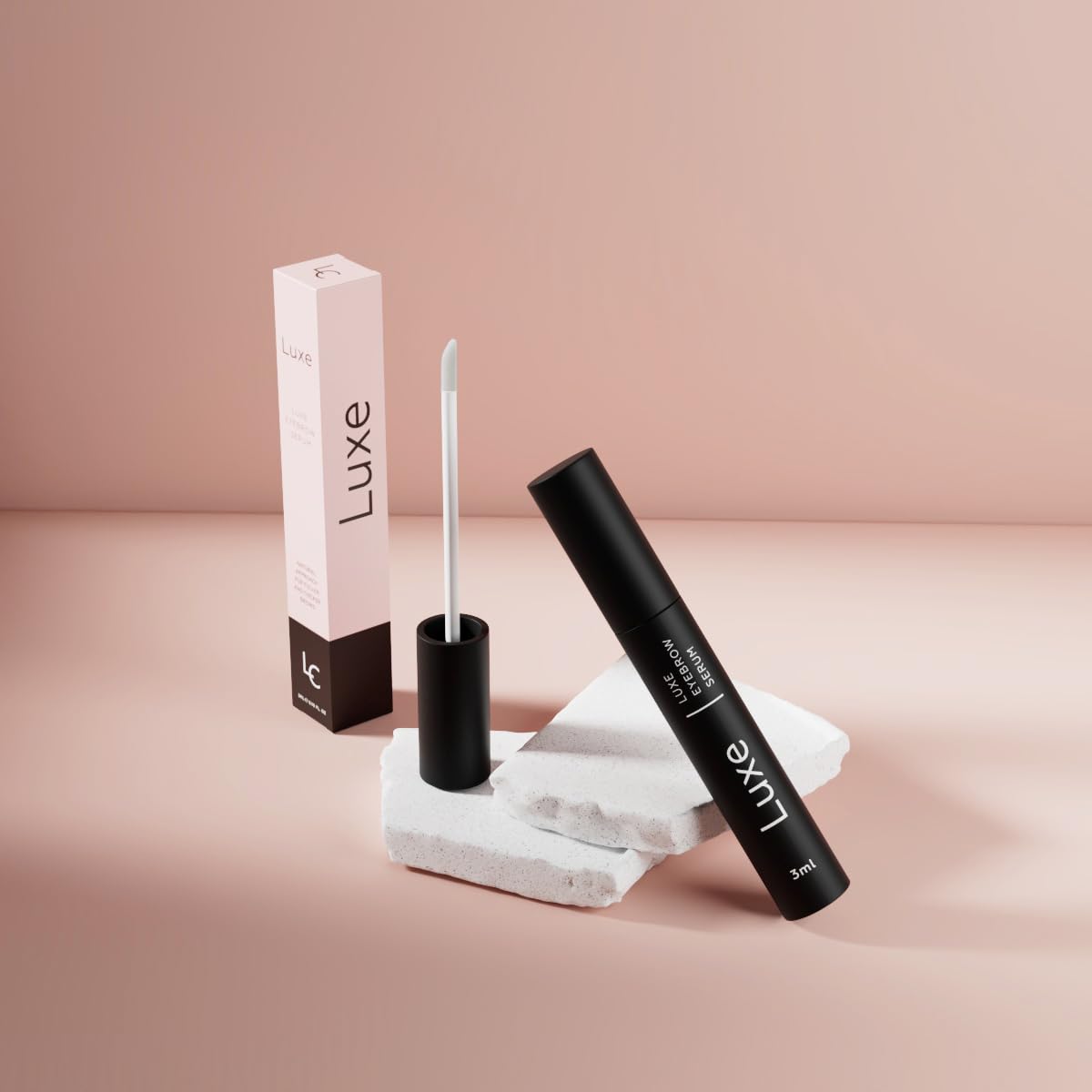 Eyebrow Serum - Brow Serum for Ticker, Longer and Fuller Brows - Visible Results after 4 weeks - Restore Natural Grow and Reduces Hair Loss - Vegan and Cruelty-free Formula - Luxe Cosmetics