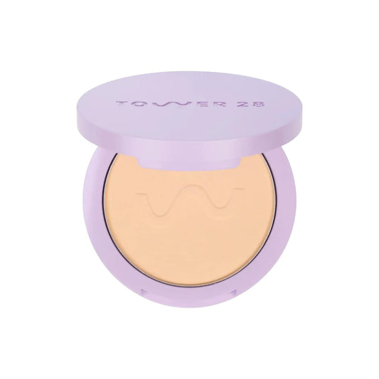 Tower 28 GetSet™ Talc-Free Setting + Brightening Yellow Powder – Blurring, Soft Matte, Sweat-Proof & Transfer-Proof – Hydrating, Sensitive Skin Safe, Vegan & Cruelty-Free – Balboa Banana