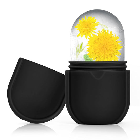 Ice Roller for Face and Eye, Ice Face Roller, Ice Roller Skin Care Tools Gifts for Women , Silicone Ice Mold for Beauty(Black)