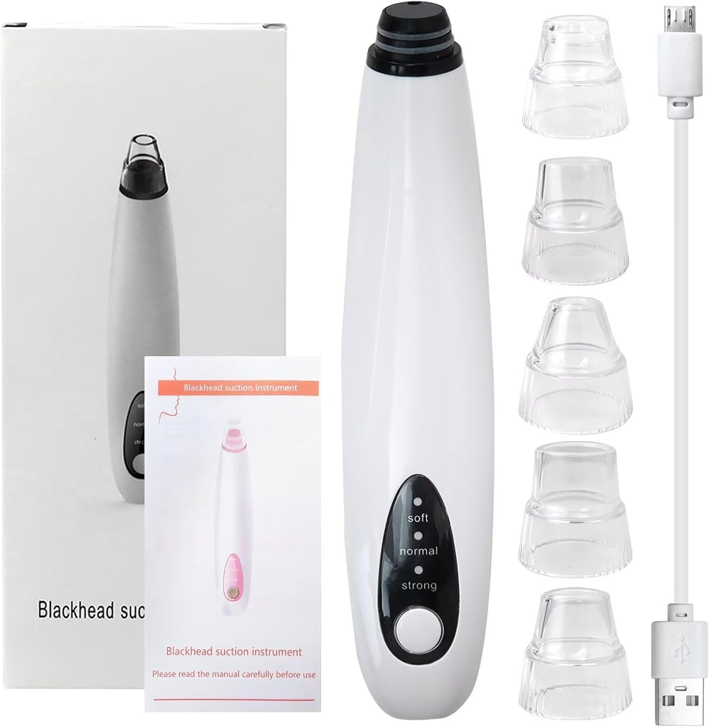 2025 New ABS Electric Blackhead Remover Cleaner Face Diamond Pore Vacuum Suction White Heads