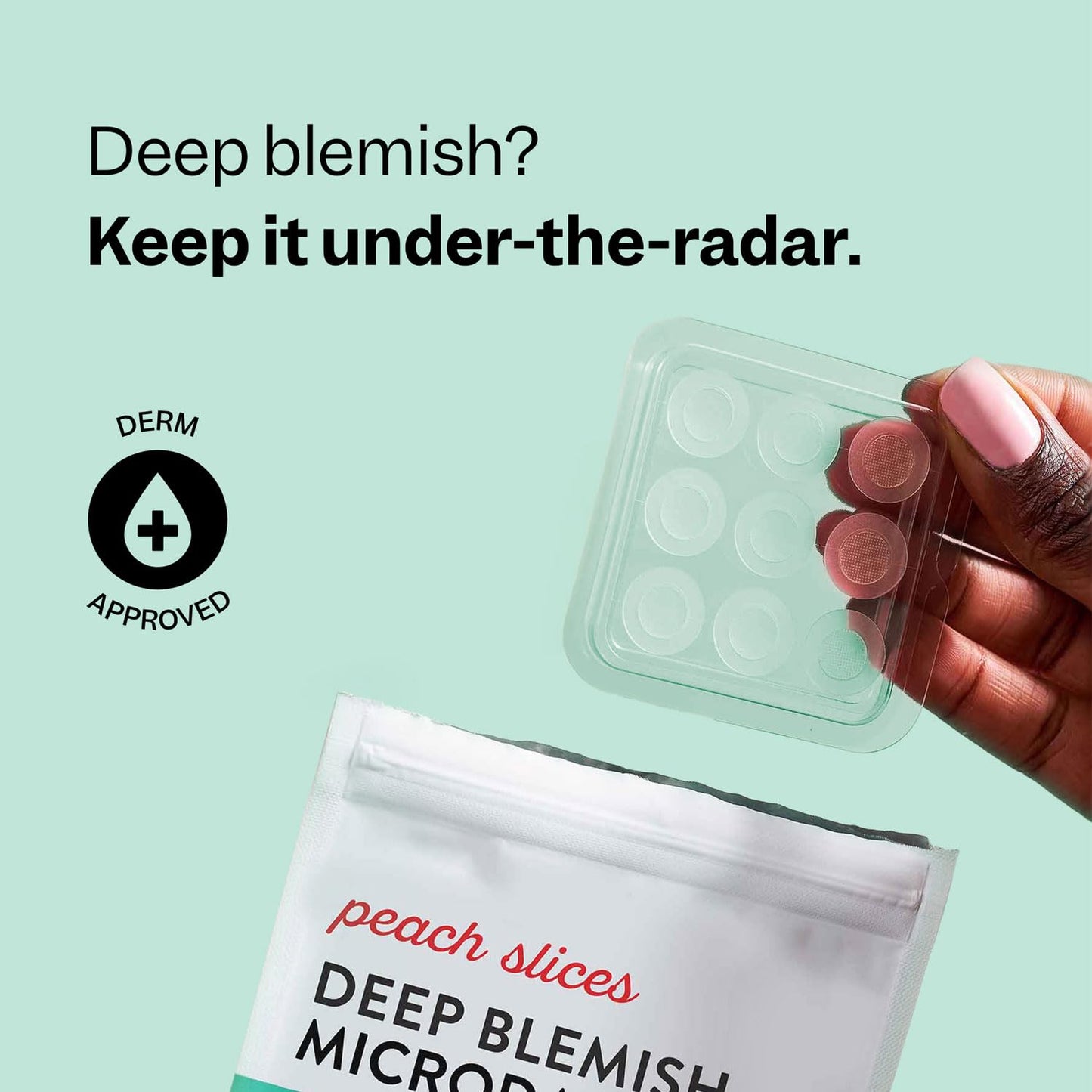Peach Slices | Deep Blemish Microdarts | Acne Patch | Early Stage & Deep Pimples | Salicylic Acid | Tea Tree Oil | Niacinamide | Cica | Hyaluronic Acid | 9 Patches