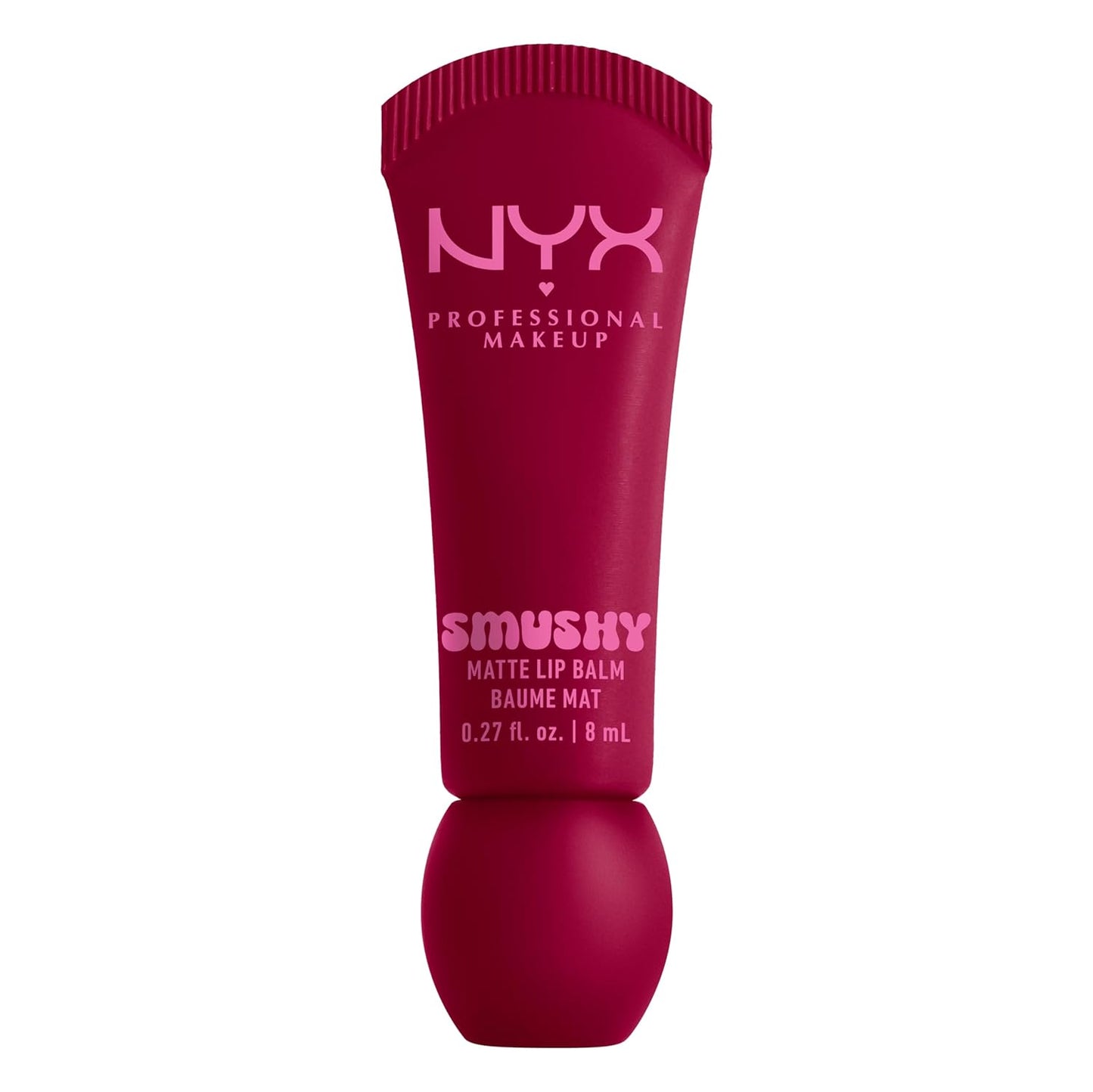 NYX PROFESSIONAL MAKEUP Smushy Matte Lip Balm, Tinted Lip Moisturizer with Soft, Matte Finish - Squeeze N' Sizzle (Cherry Red)