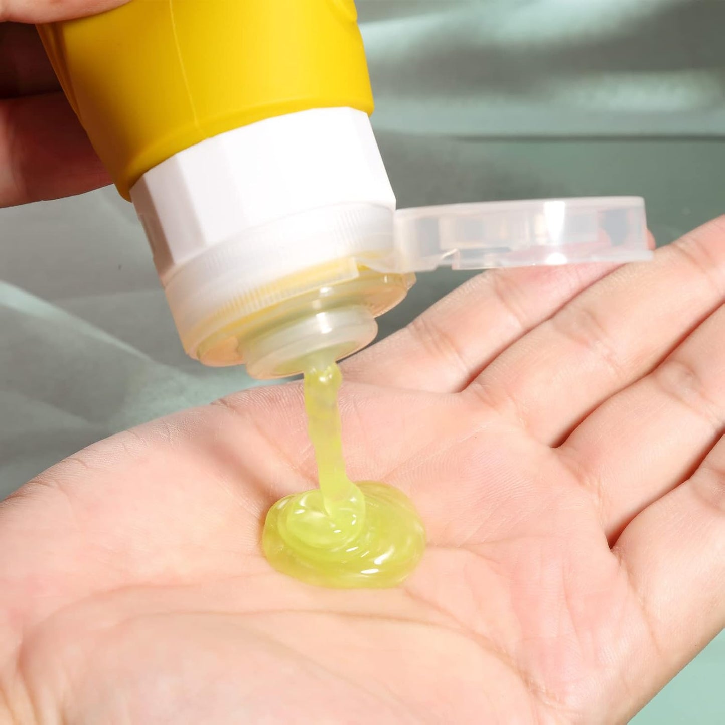 Travel Bottles for Toiletries, Tsa Approved 3oz Travel Size Containers BPA Free Leak Proof Refillable Liquid Silicone Squeezable Travel Accessories for Shampoo Conditioner Lotion (4 Pack)