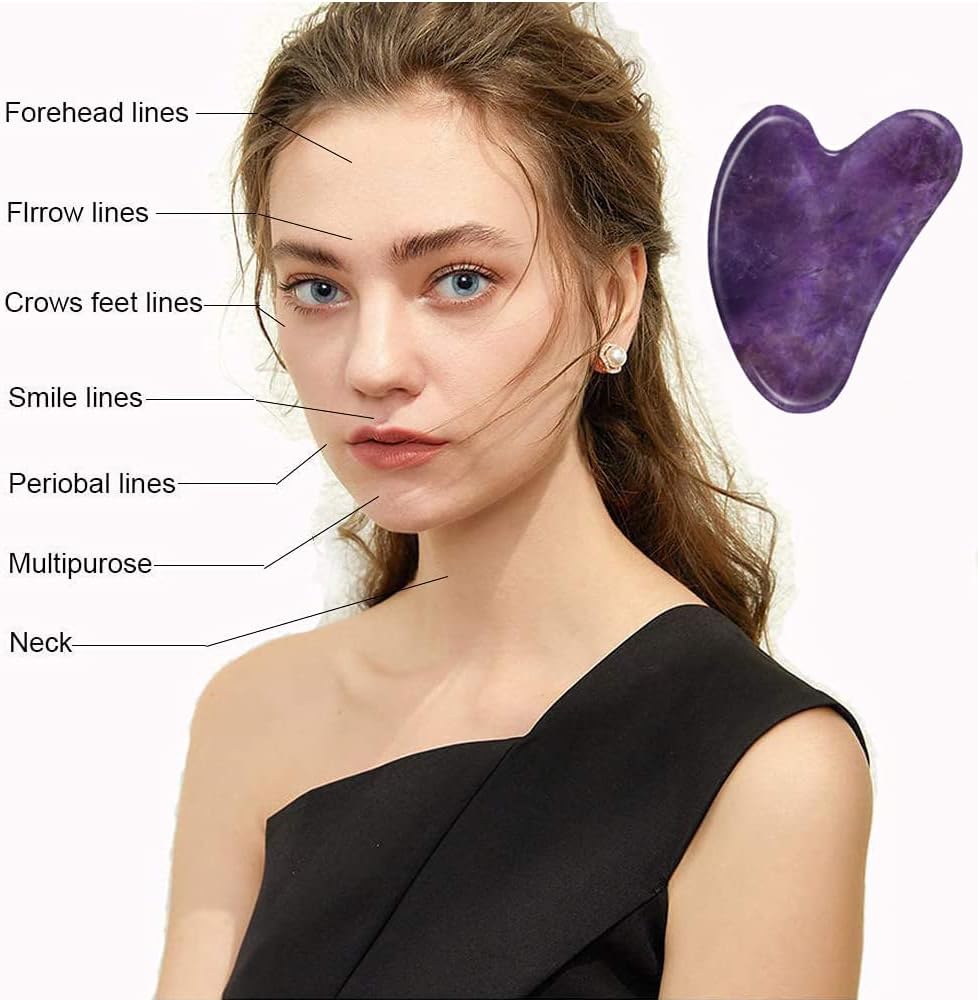 Ditind Gua Sha, Gua Sha Facial Tools, Guasha Tool for Face Tighten Skin, Gua Sha Massage Beauty Tool for Body Eyes Neck Massager with Travel Box