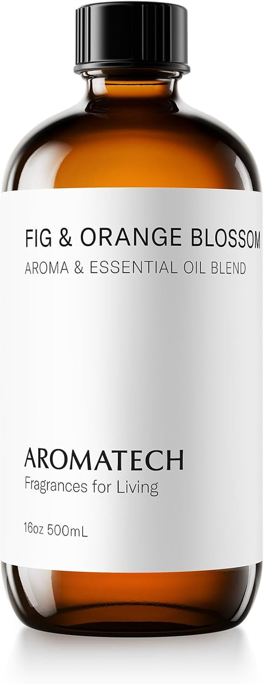 Aromatech Fig & Orange Blossom Aroma Essential Oil Blend: Hotel Inspired Aromatherapy with for Ultrasonic Diffusers & Nebulizers - 16.9 fl oz, 500 mL