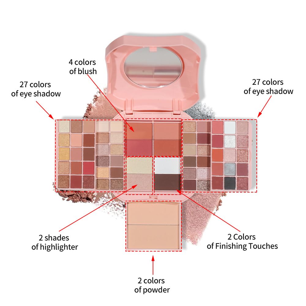 Makeup Kit for Women Full Kit Makeup Kit For Teens Make up Kits For Girls Makeup Palette Eyeshadow Makeup Mirror For Women Gift