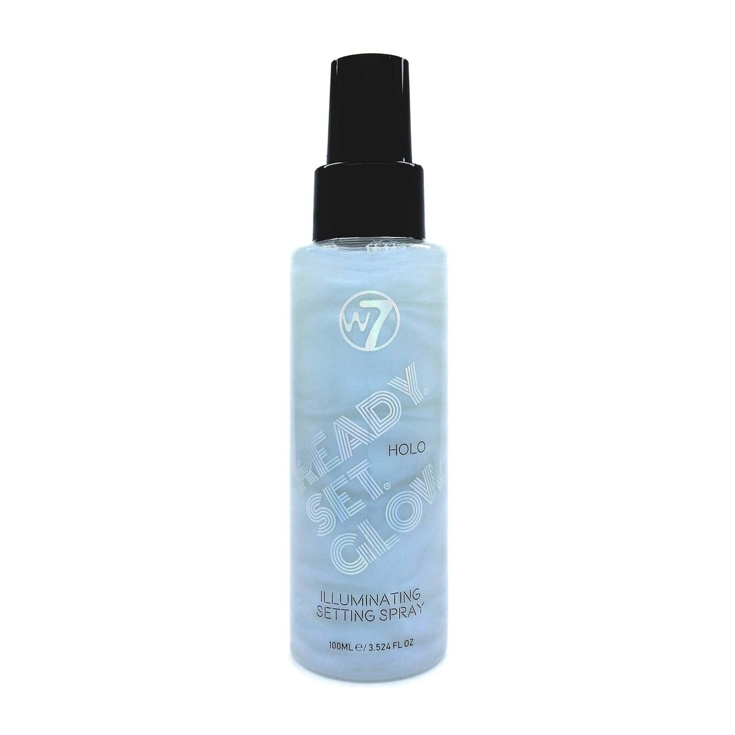 W7 Ready Set Glow Makeup Setting Spray - Shimmer Finish - Long-Lasting, Ultra-Fine Formula (Holo)
