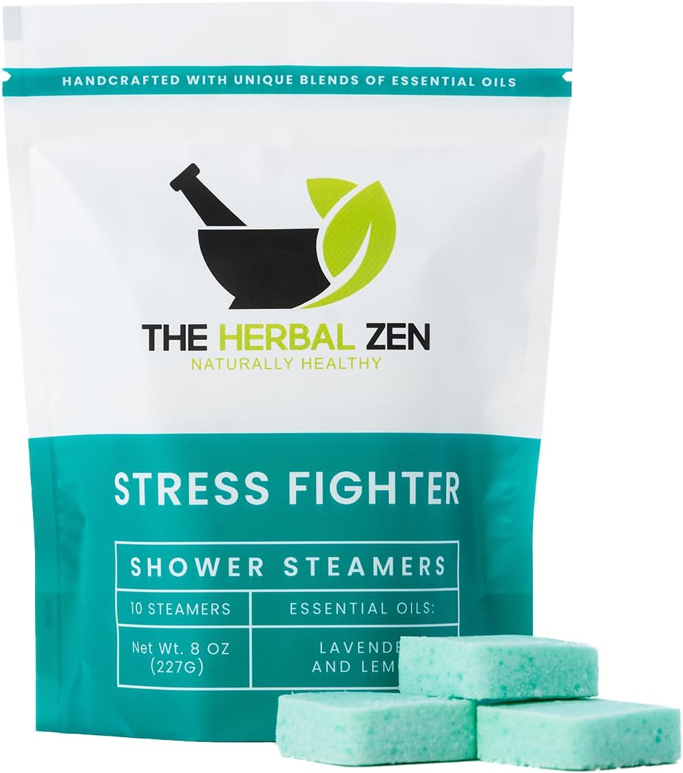 Stress Fighter Shower Steamers Aromatherapy with Essential Oils, Made in The USA Shower Bombs, Shower Bomb Aromatherapy, Relaxing Gifts for Women, Spa Day Gift, Mothers Day Gift