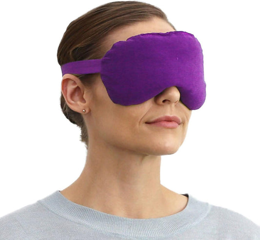 Lavender Lavender Eye Mask Pillow - Weighted Eye Mask for Relaxation, Yoga and Stress Relief - Cold Therapy Lavender Eye Masks for Women, Men - 1 Eye Mask Purple