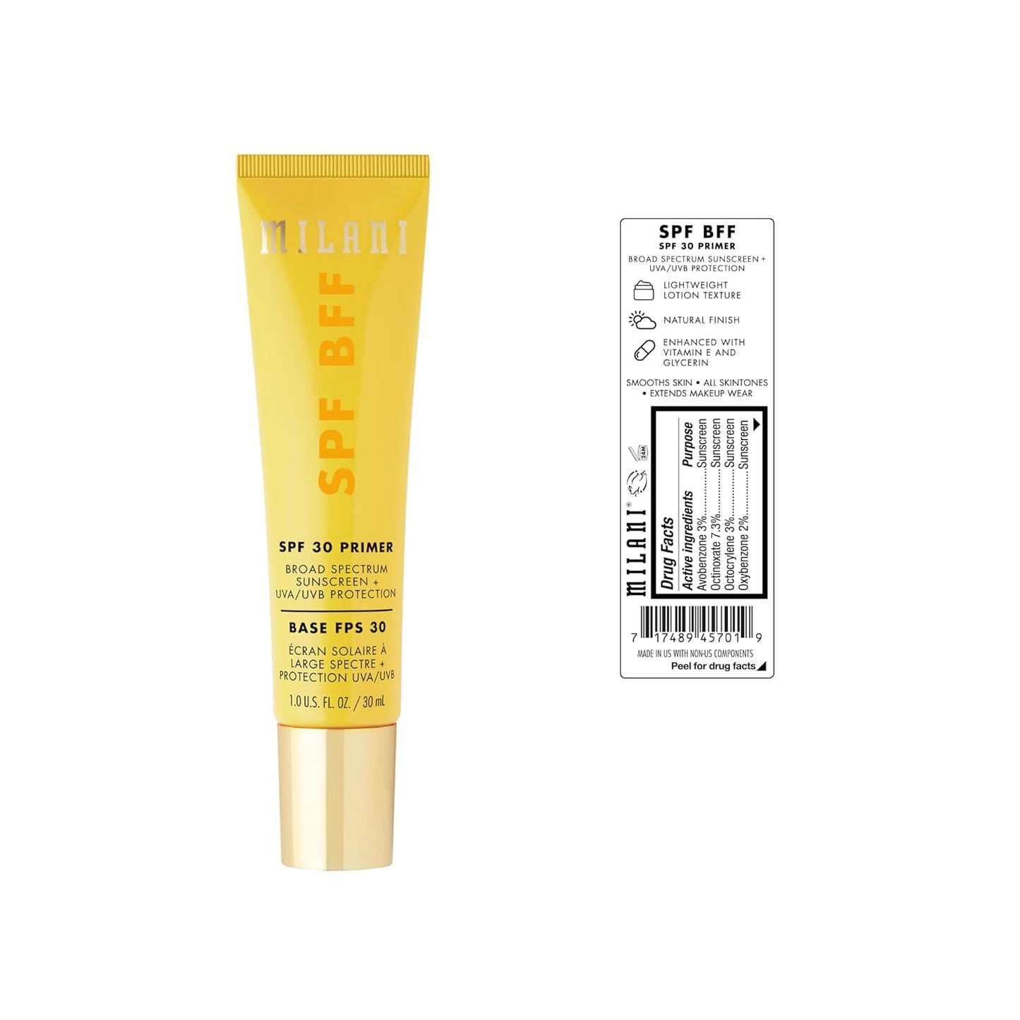 Milani Face Primer for Makeup (SPF Protection, 1.0 Fl. Oz)