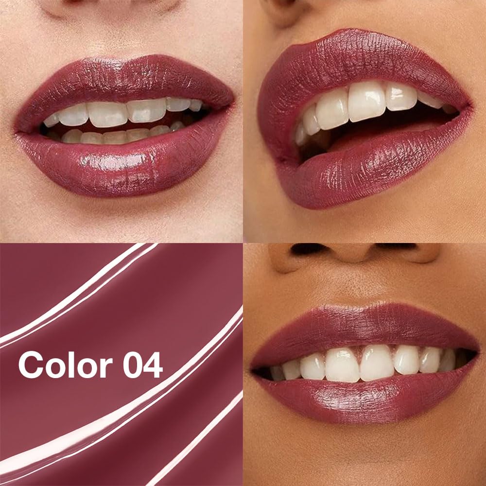 1Pcs Tinted Lip Balm Moisturizing Lipstick – Waterproof Hydrating Matte Lip Balm for Women, Creamy Natural Color Stain for Dry Lips, Soft Matte Finish with Subtle Scent (#04 Mauve)