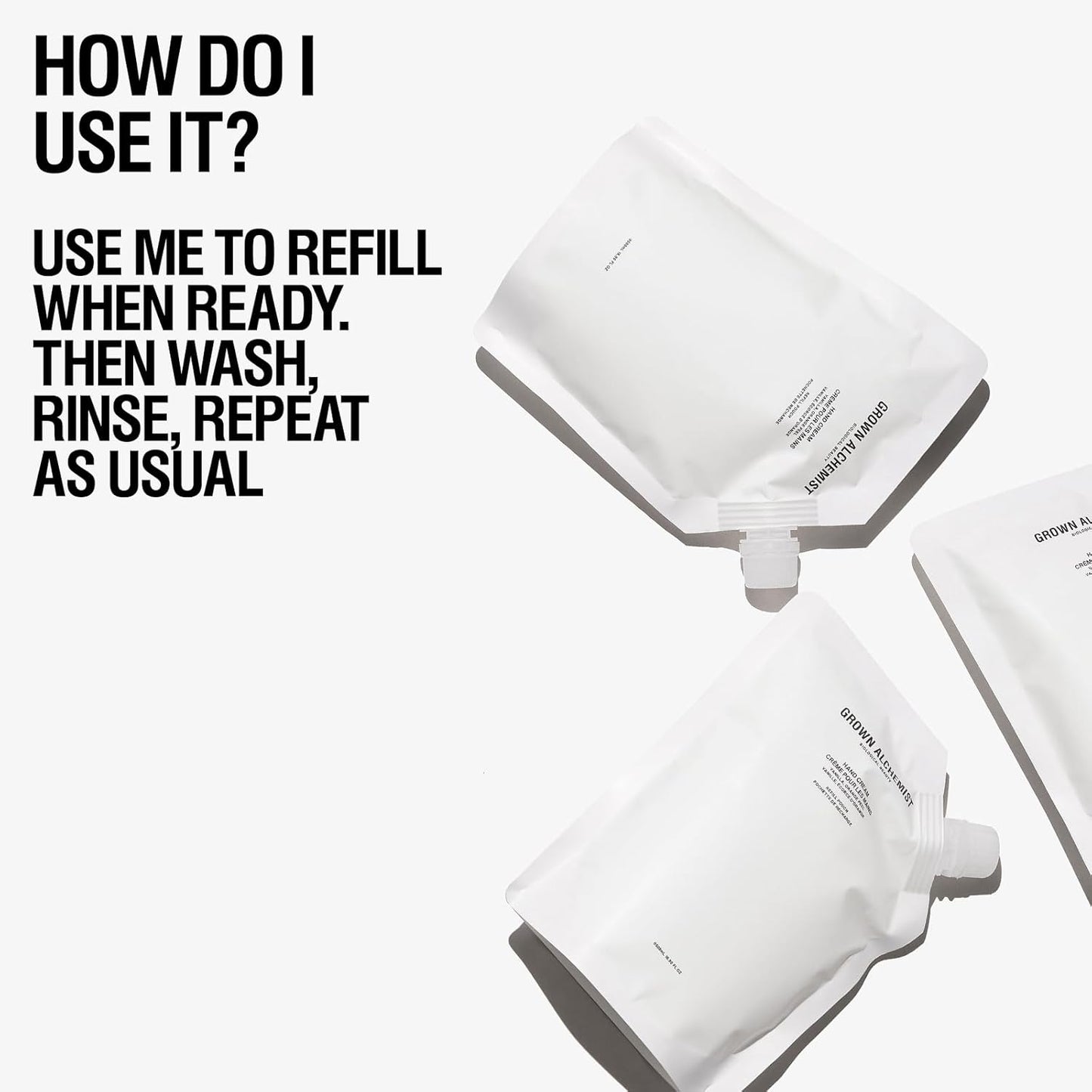 Grown Alchemist Hand Cream. Vanilla, Orange Peel + Skin Moisturizing REFILL DUO Kit (500ml each)