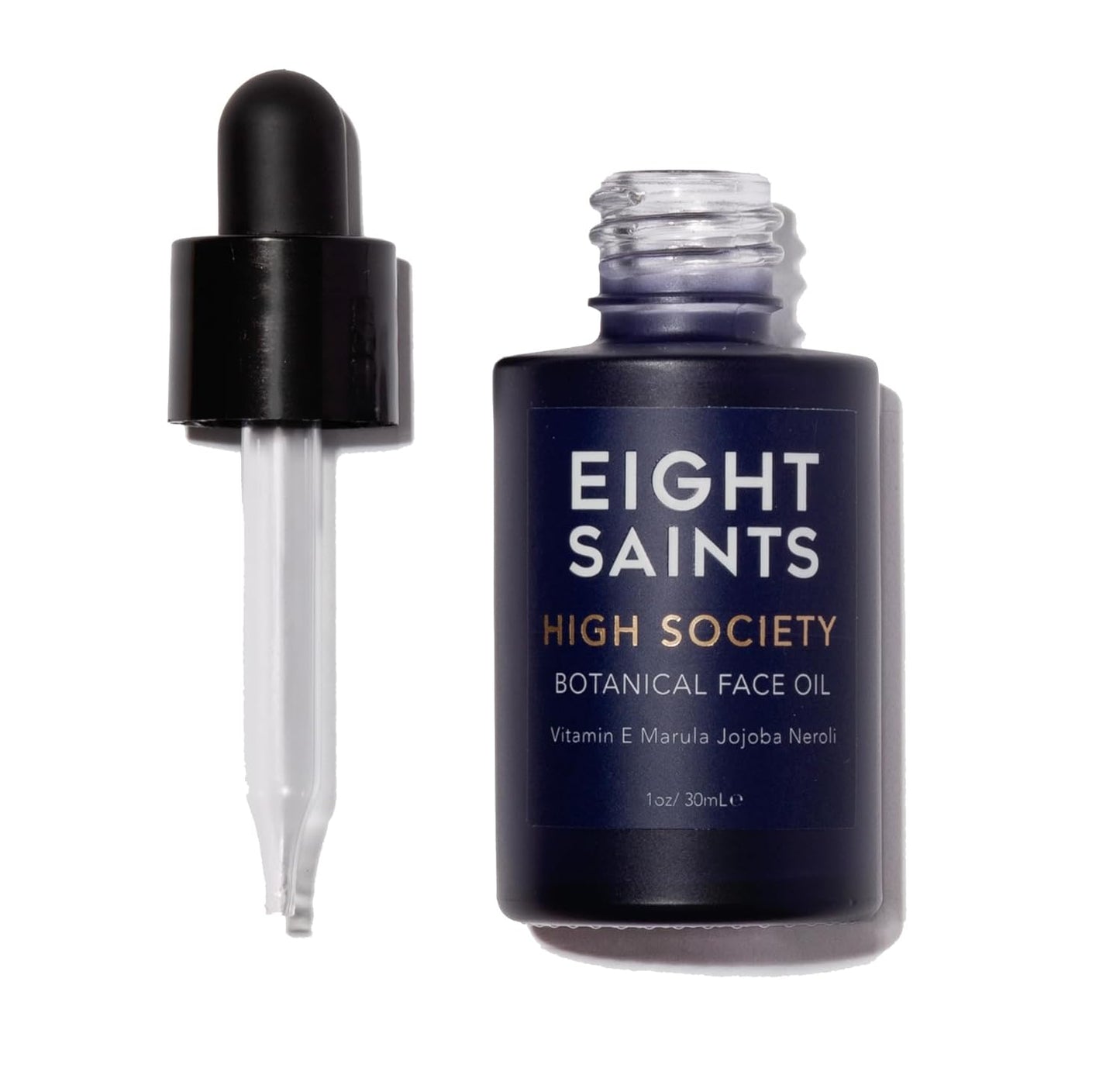 Eight Saints High Society Botanical Face Oil, Natural and Organic Anti Aging Facial Oil with Jojoba, Vitamin E, Marula, and Neroli, 1 Ounce