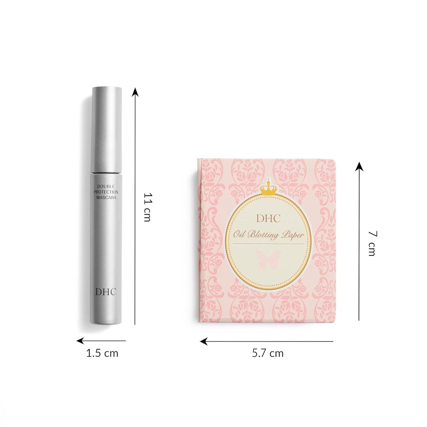 DHC Mascara Perfect Pro Double Protection 0.17 oz. Net wt. and Blotting Paper 2 pack (100 sheets x 2)