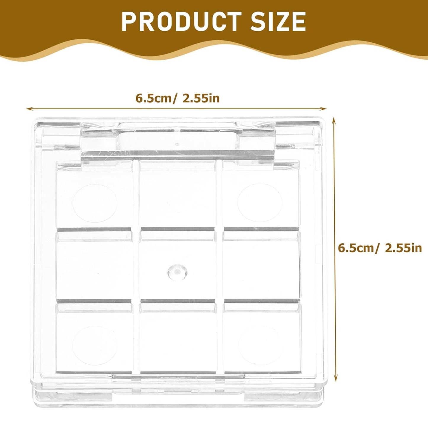 Healifty 2pcs Empty Lipstick Palette 9 Grids Diy Eyeshadow Powder Blush Lipstick Palette Empty Highlighters Container for Women