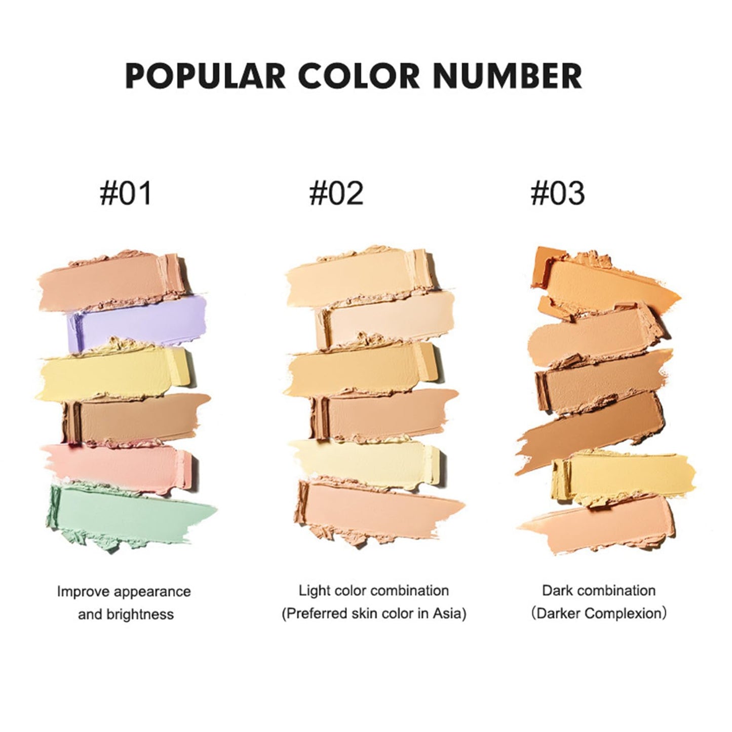 Color Correcting Concealer Palette 6 Colors Lightweight Smooth Correcting Contour Cream Makeup Palette (Color 02)