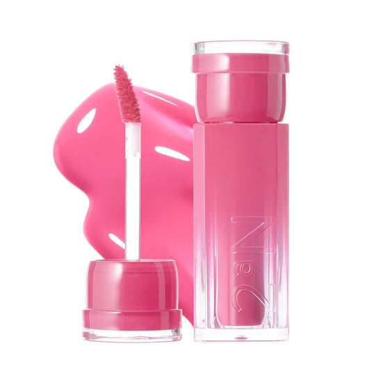 2aN Glaze Bouncing Tint – Lightweight, Moisturizing Lip Tint with High-Shine Finish, Smooth, Light Plumping, Comfortable Wear, Korean Makeup (Berry Shower, 0.16 oz)