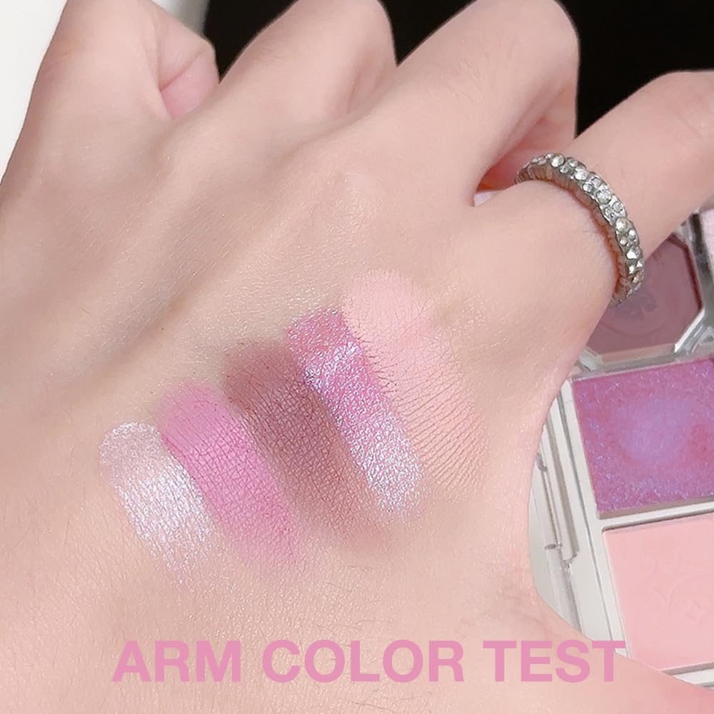 5 Colors Eyeshadow Palette Makeup, Matte Shimmer Eye Shadow Palette, Long Lasting Naturing-Looking, paleta de sombras de ojos,Everyday to Eye Makeup Looks,Vegan & Cruelty-free 04#