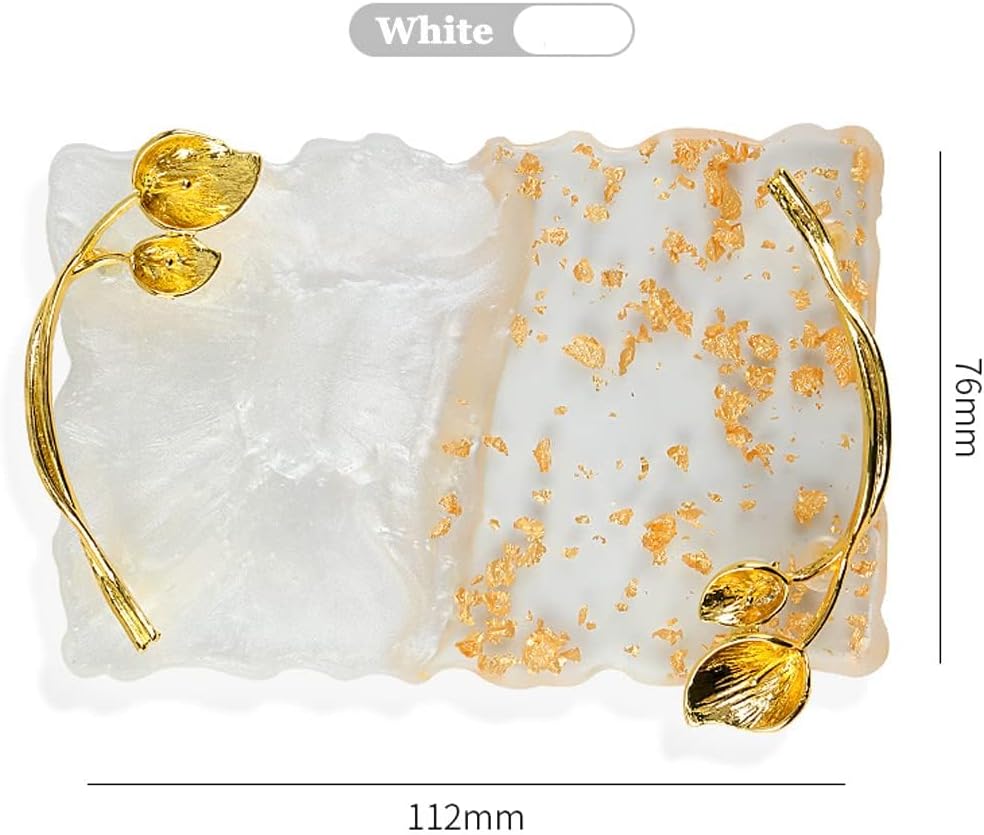 2023 Retro Nail Art Palette, Nail Painting Mixed Color Palette with Leaves Handle, Nail Holder Gel Color Makeup Display Board Pallet (White)