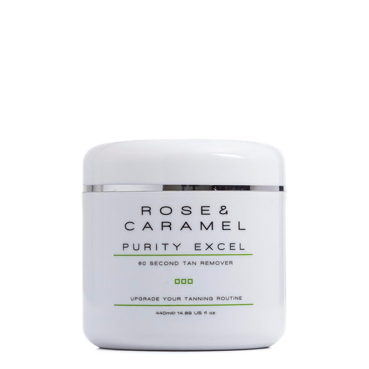 Rose & Caramel Purity Excel 60 Second Miracle Express Self Tan Remover & Exfoliating Tan Eraser Body Scrub 14.89 Fl Oz (440ml)