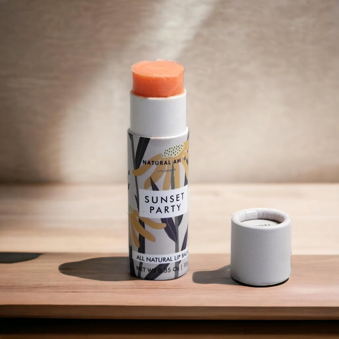 Natural Amor All Natural Lip Balm - 0.3oz Paper Tube - Handcrafted with Beeswax, Vitamin E, Essential Oil and Coconut Oil - Cruelty-Free, Citrus Scent