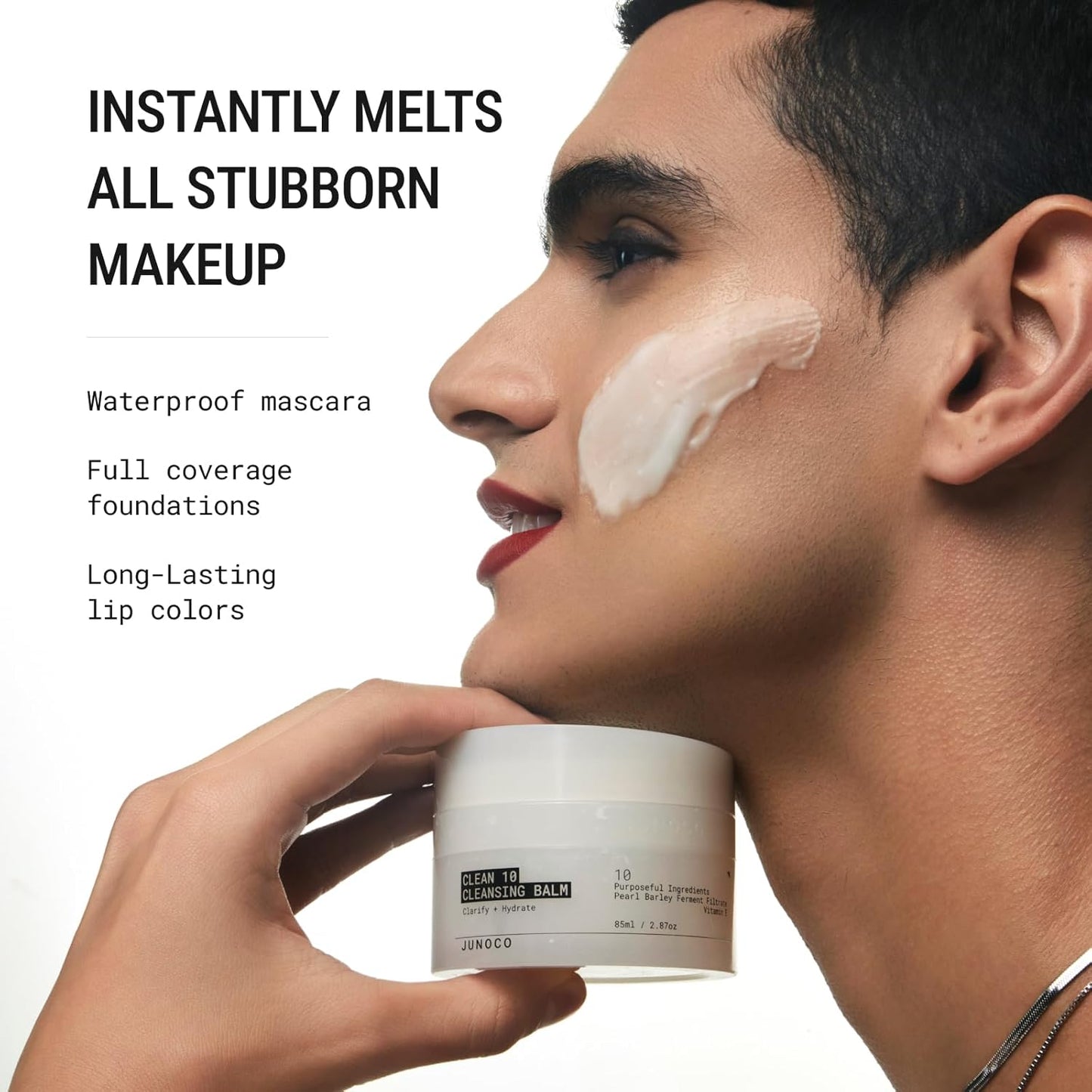 JUNO & Co. JADE Clean10 Cleansing Balm - Makeup Remover Balm - Effortlessly Removes Makeup & SPF - 2.87oz Makeup Remover Balm Full Set