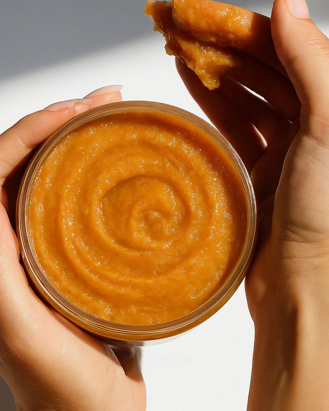 Sweet Almond Rosehip Brine Face & Body Polish | Fusion of Himalayan & Dead Sea Salt, Maple Sugar, Omega 3s & Vitamin E | Reveals Radiance, Elevates Mood with an Exquisite Fragrance | 3 oz