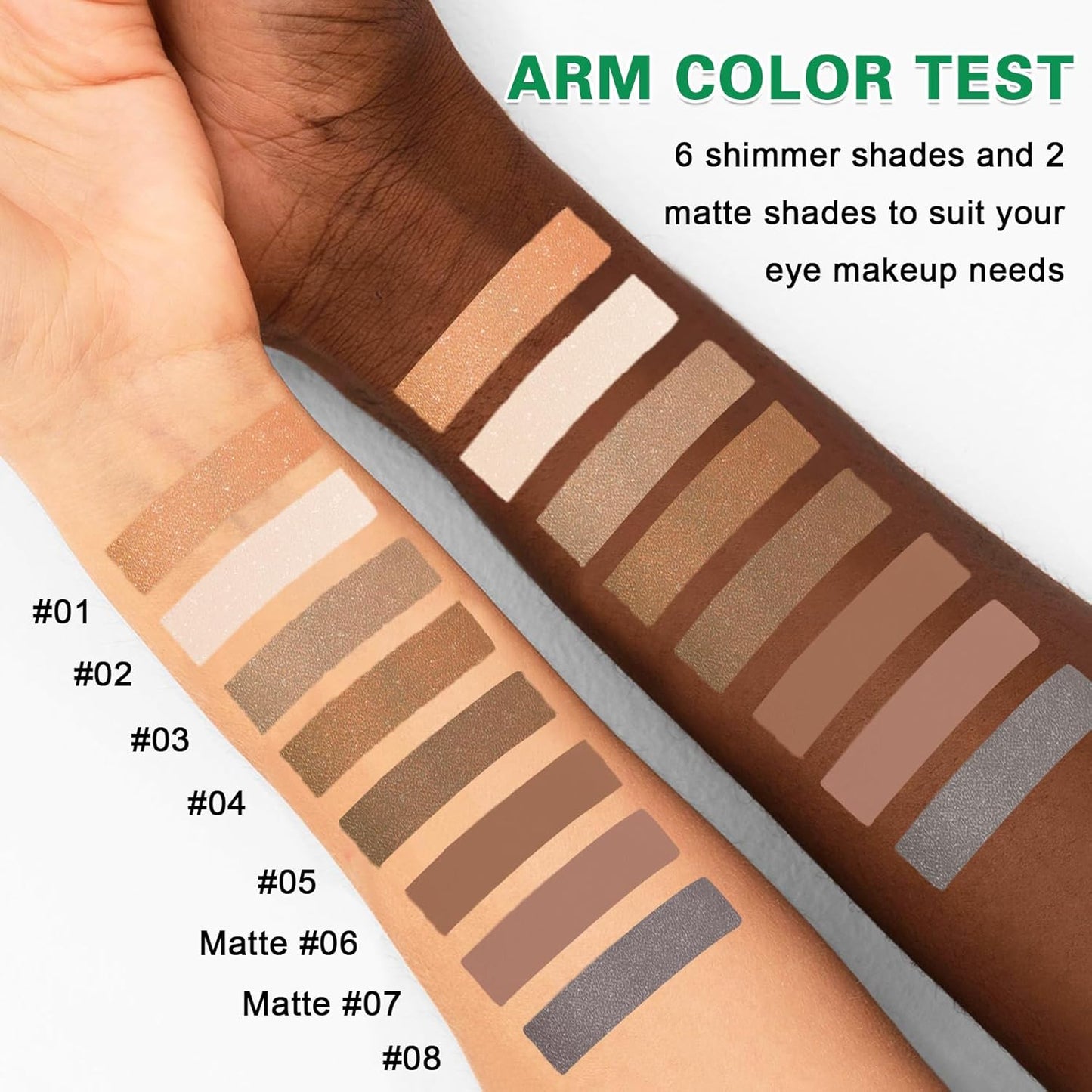 8PCS Eye Shadow Sticks,Shimmer Cream Eyeshadow Stick Set,Eye Brightener Stick,Lightweight Smooth Eye Shadow for Older Women,Teenagers,Middle-aged,Sombras Para Ojos,Eyeshadow Makeup