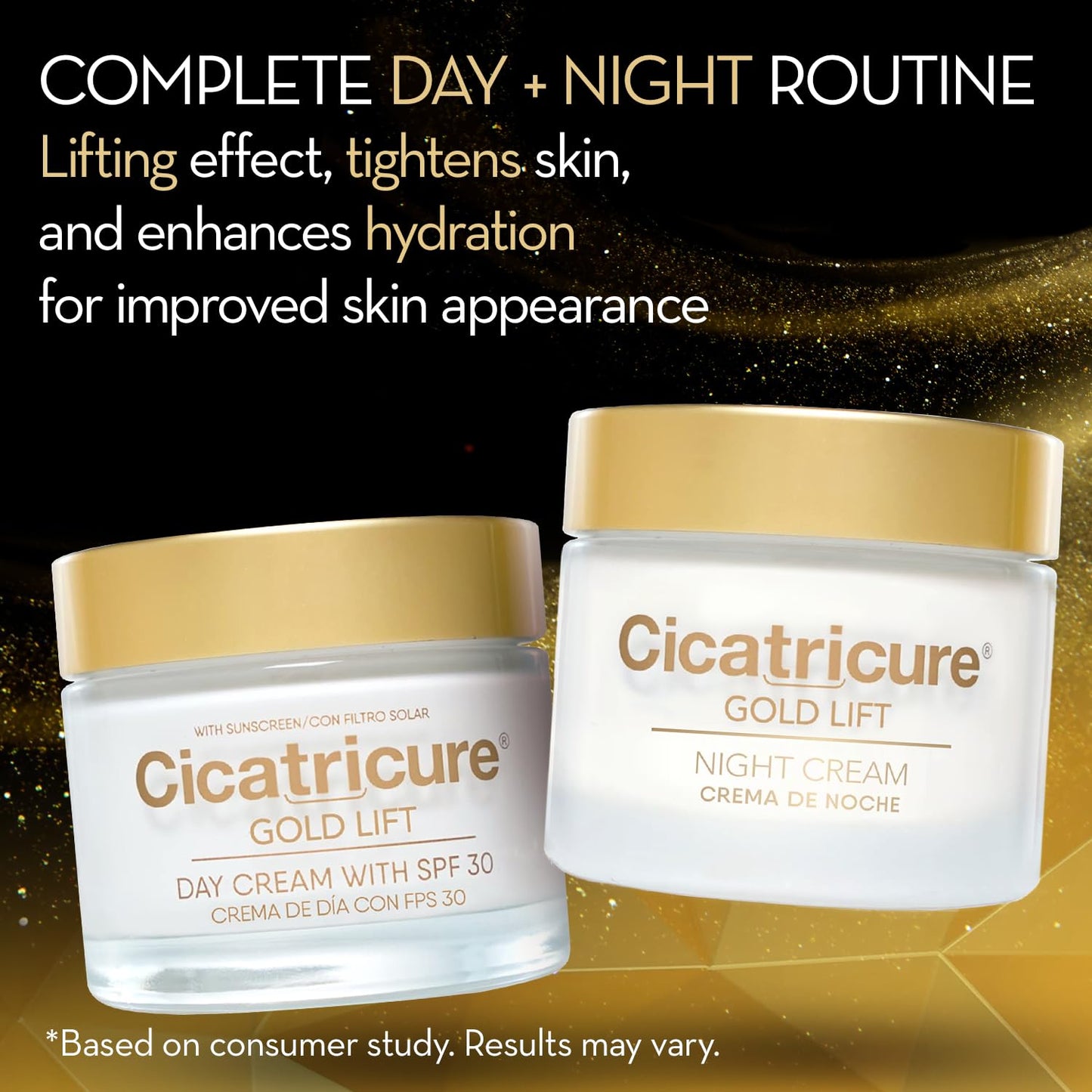 Cicatricure Gold Lift Anti Gravitational Wrinkles Day and Night Cream Bundle Gift Pack, 1.7 Ounce ( Pack of 2)