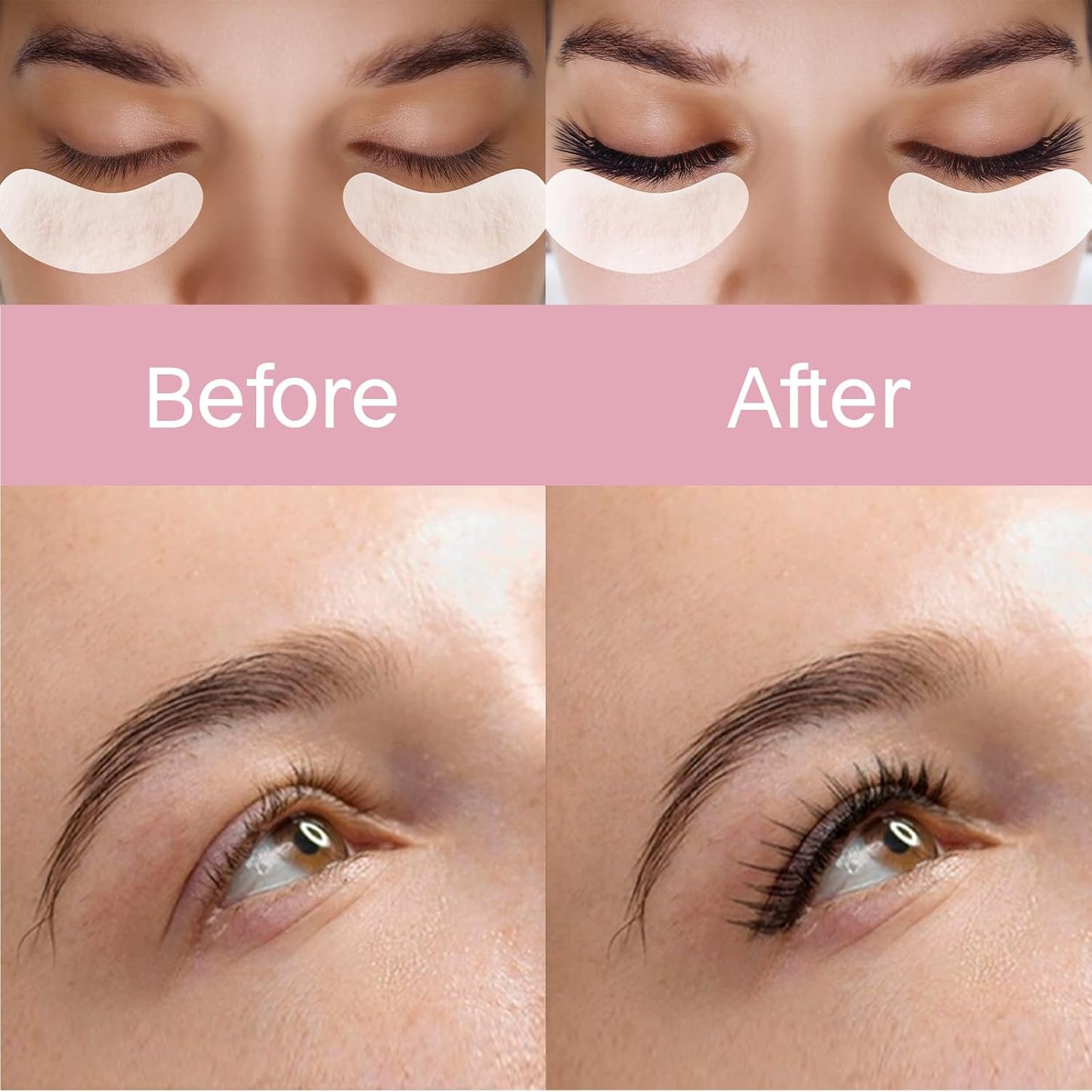 Vaincre 120 Pairs Hydrogel Eye Patches, Gel Eye Pads Lash Extensions, Under Eye Patches, Lint Free Eyelash Pads, Lash Lift Pads for Lash Extension Supplies, Beauty Eyelash Extension Tools