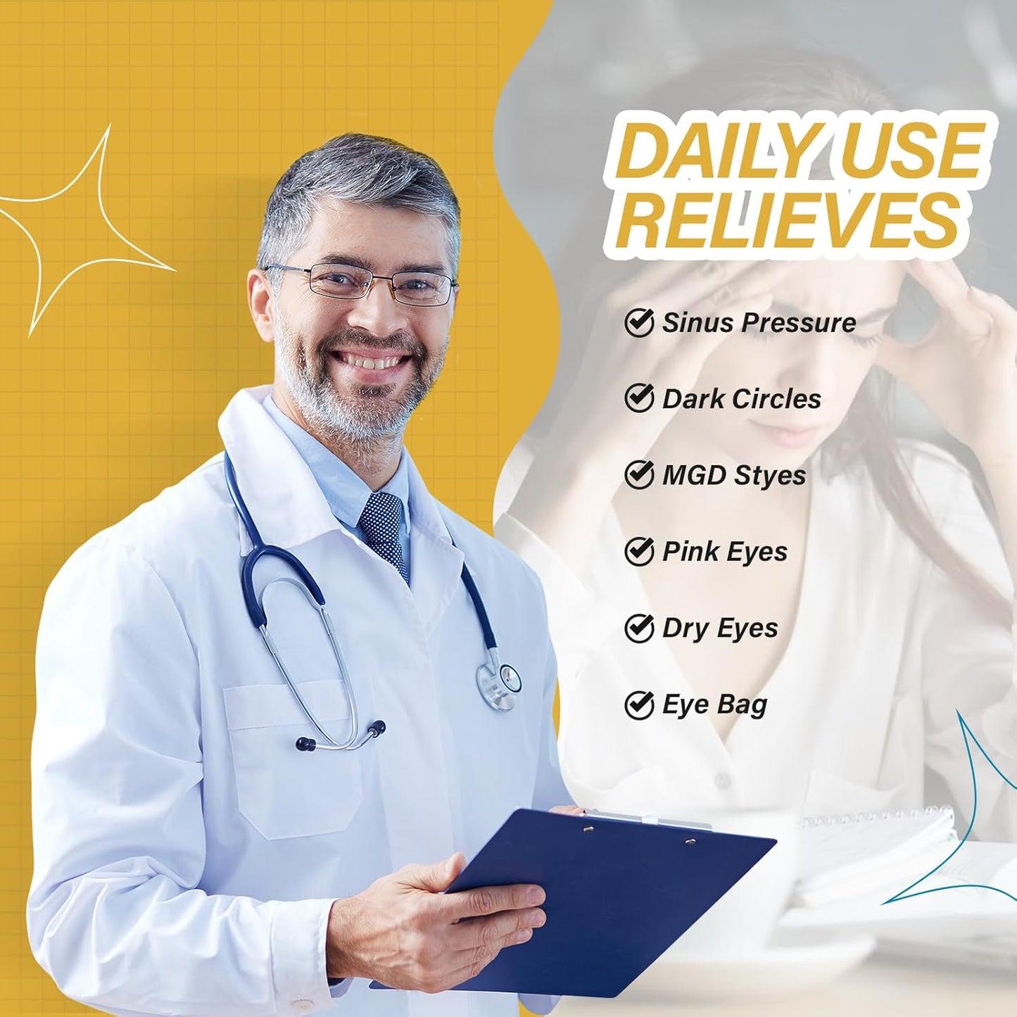 ProCIV 16 Packs Steam Eye Masks for Dry Eyes Heating Eye Mask for Soothing Headache Warm Compress for Eyes Relief Stress, Relief Eye Fatigue SPA Essential Self Heating Moist Sleep Mask