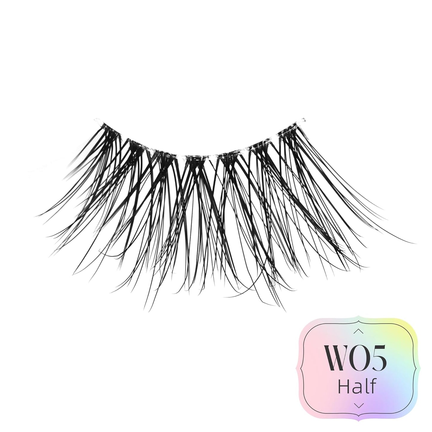 Half Lashes Natural Lashes Wispy Lashes Corner Lashes 3/4 False Eyelashes Natural Half Eyelashes Clear Band Lashes W05