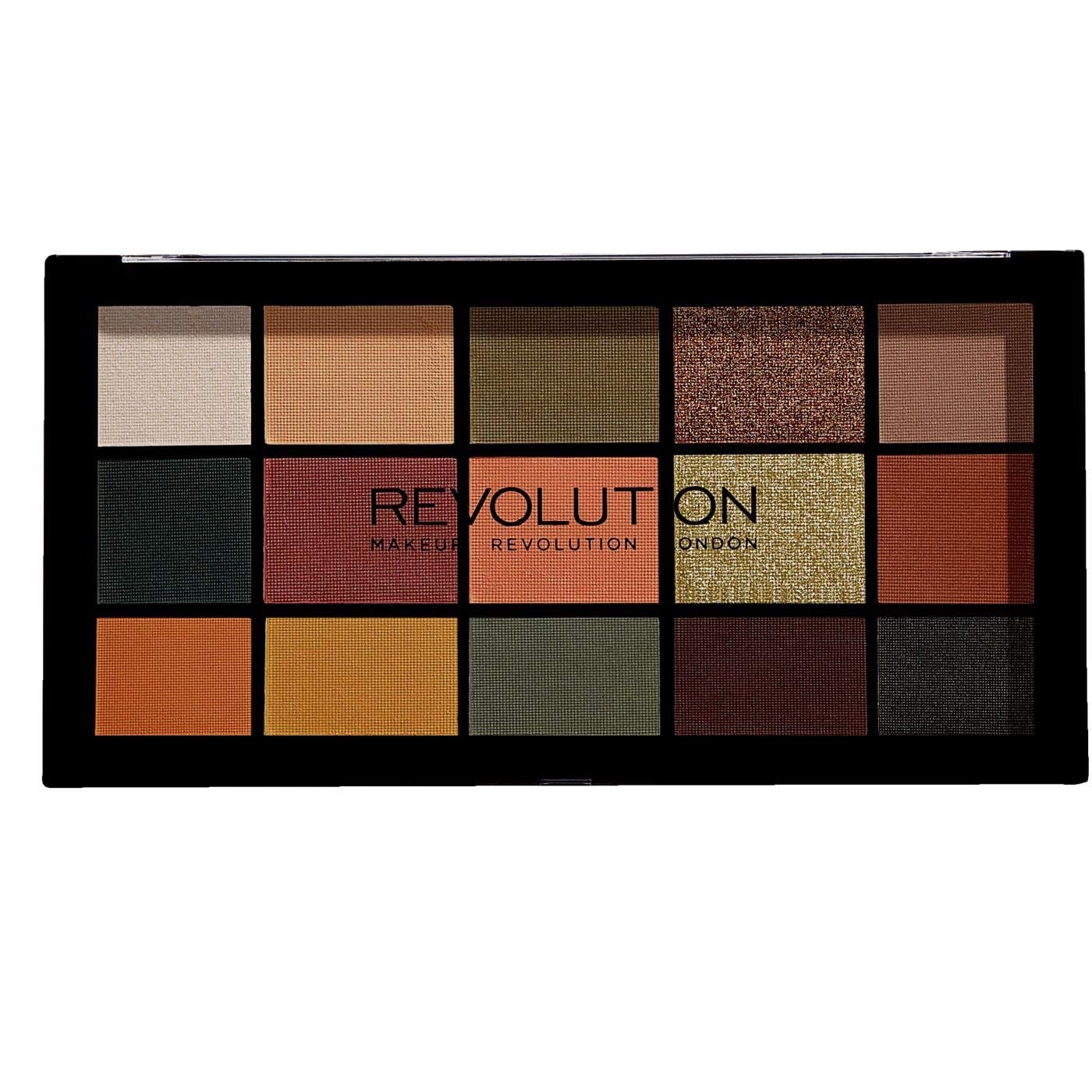 Makeup Revolution Reloaded Palette, Makeup Eyeshadow Palette, Includes 15 Shades, Lasts All Day Long, Vegan & Cruelty Free, Iconic Division, 16.5g